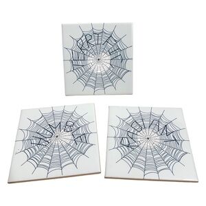 Ceramic Spiderweb Coaster Set of 3